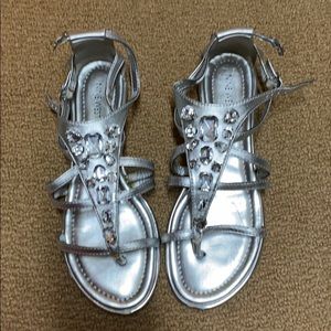 Nine West silver stoned sandal